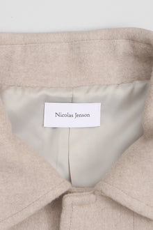 lambs wool melton bal collar coat