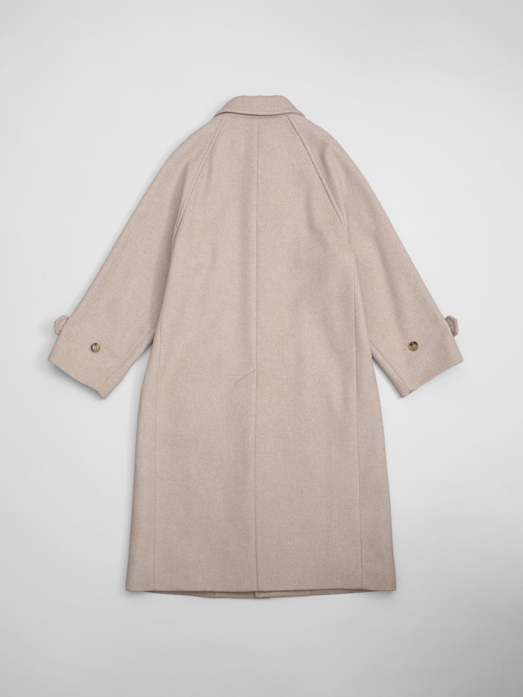 lambs wool melton bal collar coat
