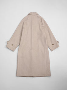 lambs wool melton bal collar coat