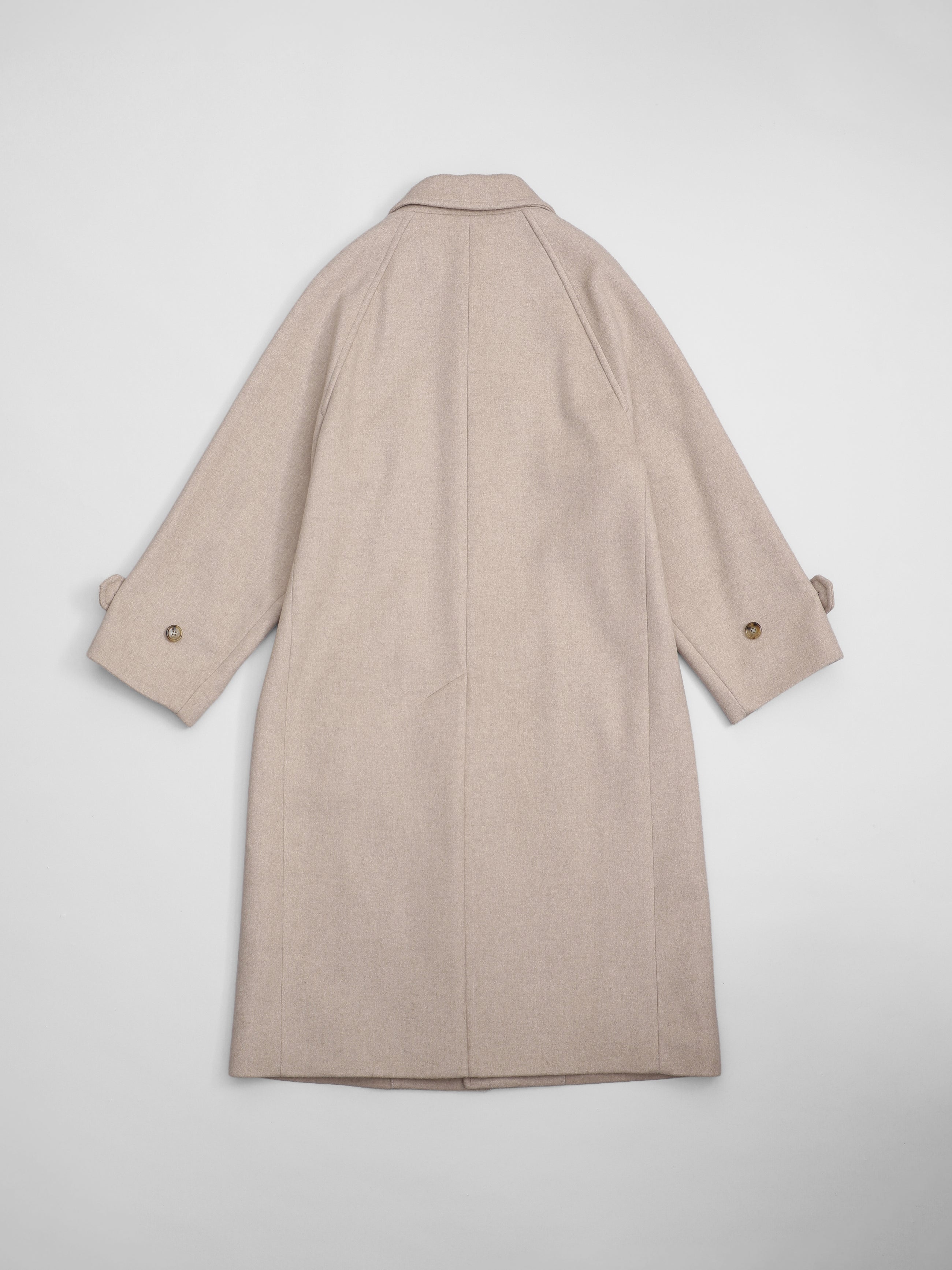 lambs wool melton bal collar coat