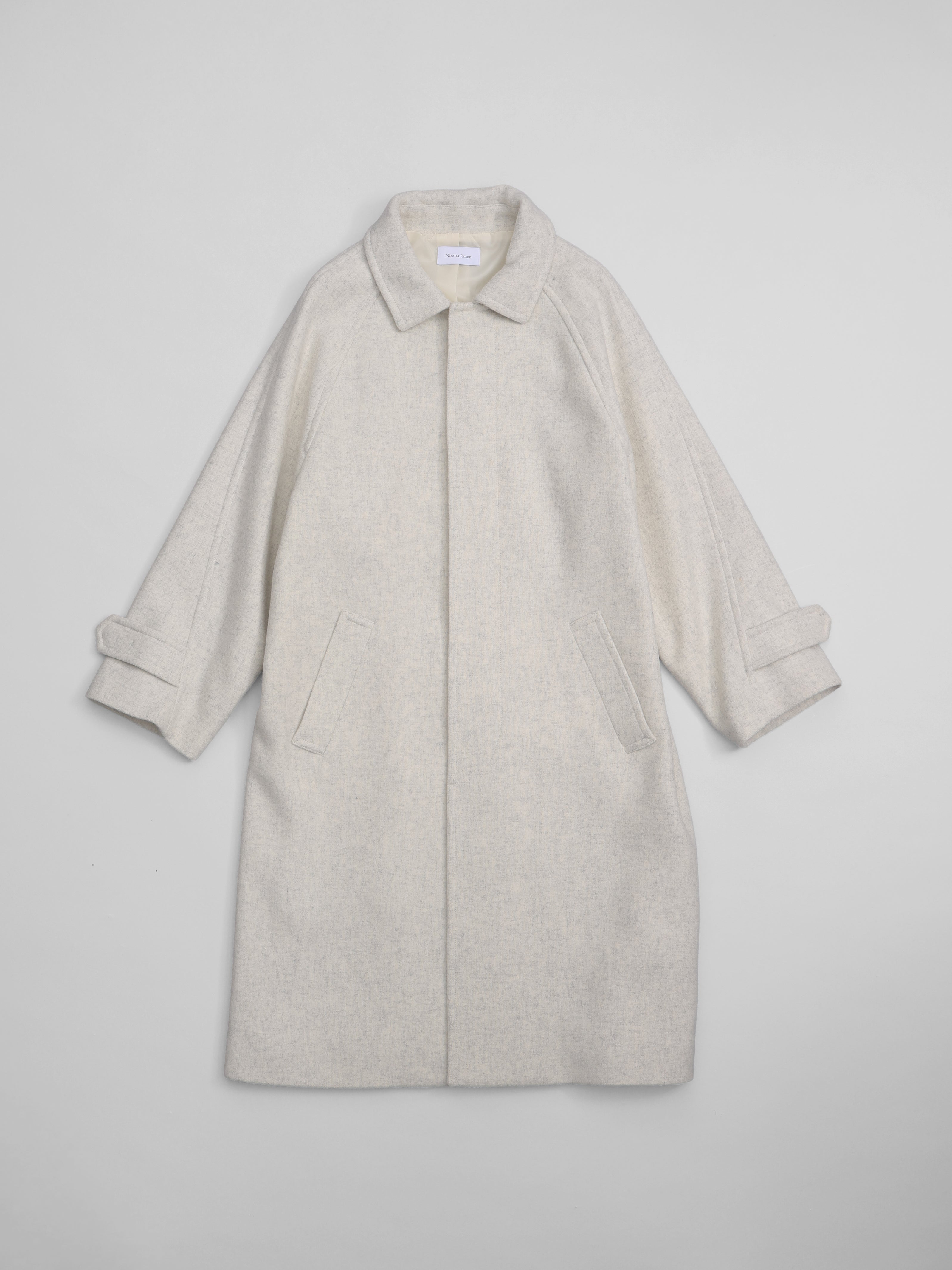 lambs wool melton bal collar coat | Nicolas Jenson