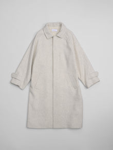 lambs wool melton bal collar coat
