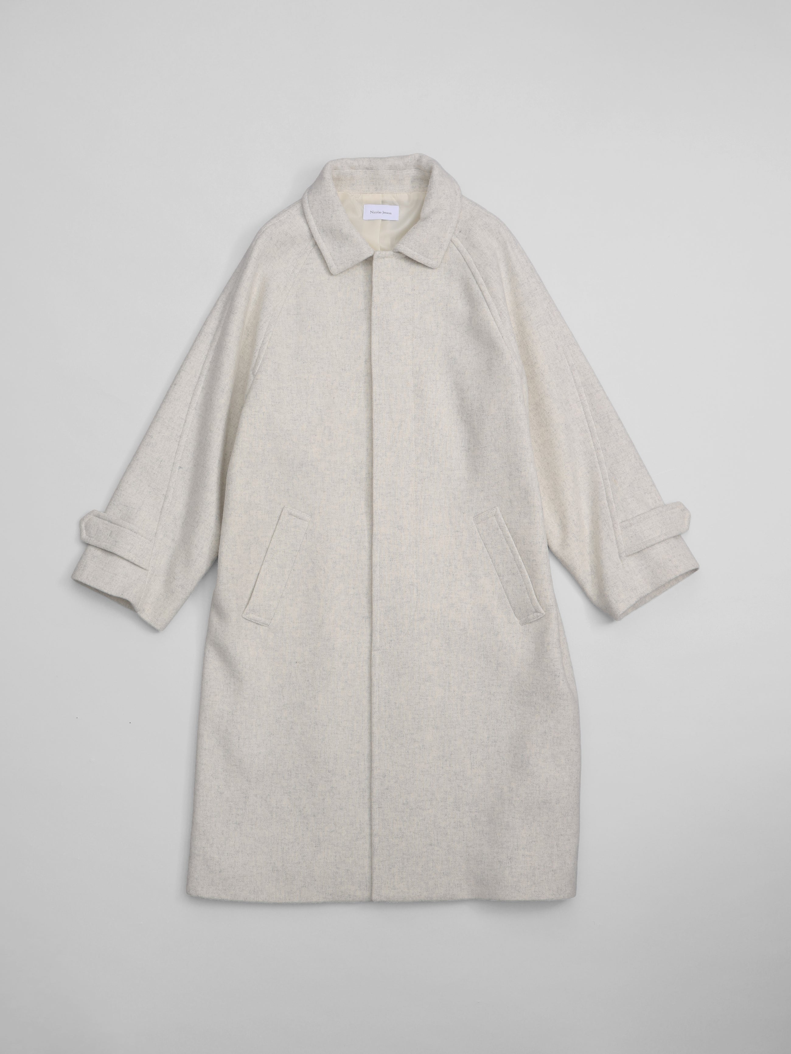 lambs wool melton bal collar coat