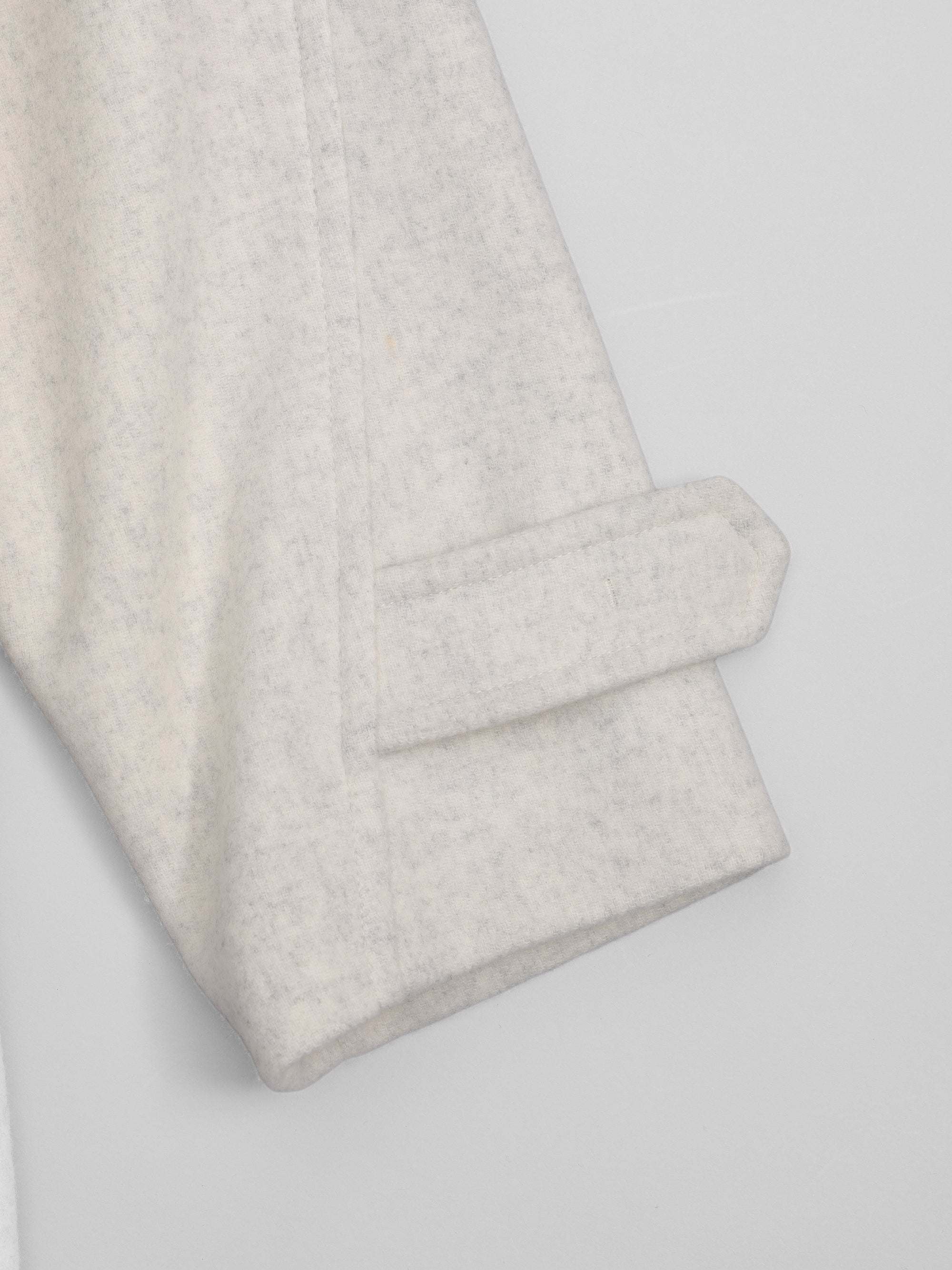 lambs wool melton bal collar coat