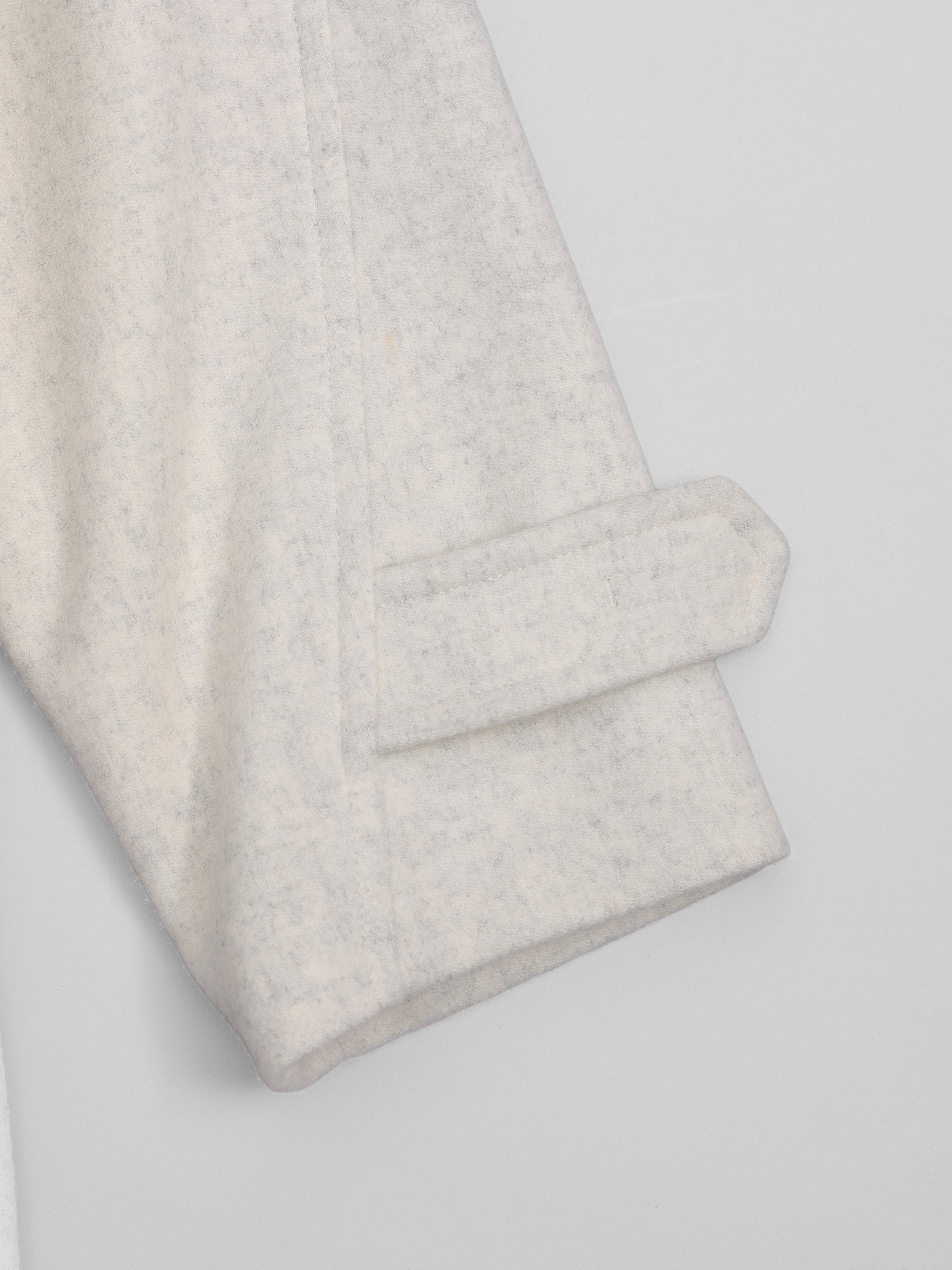 lambs wool melton bal collar coat