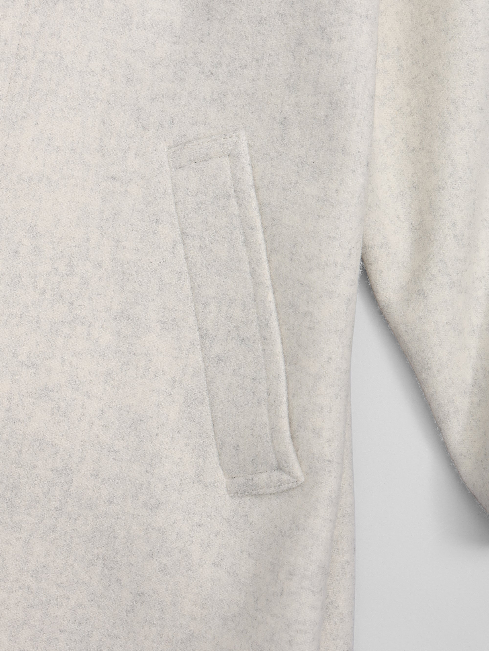 lambs wool melton bal collar coat