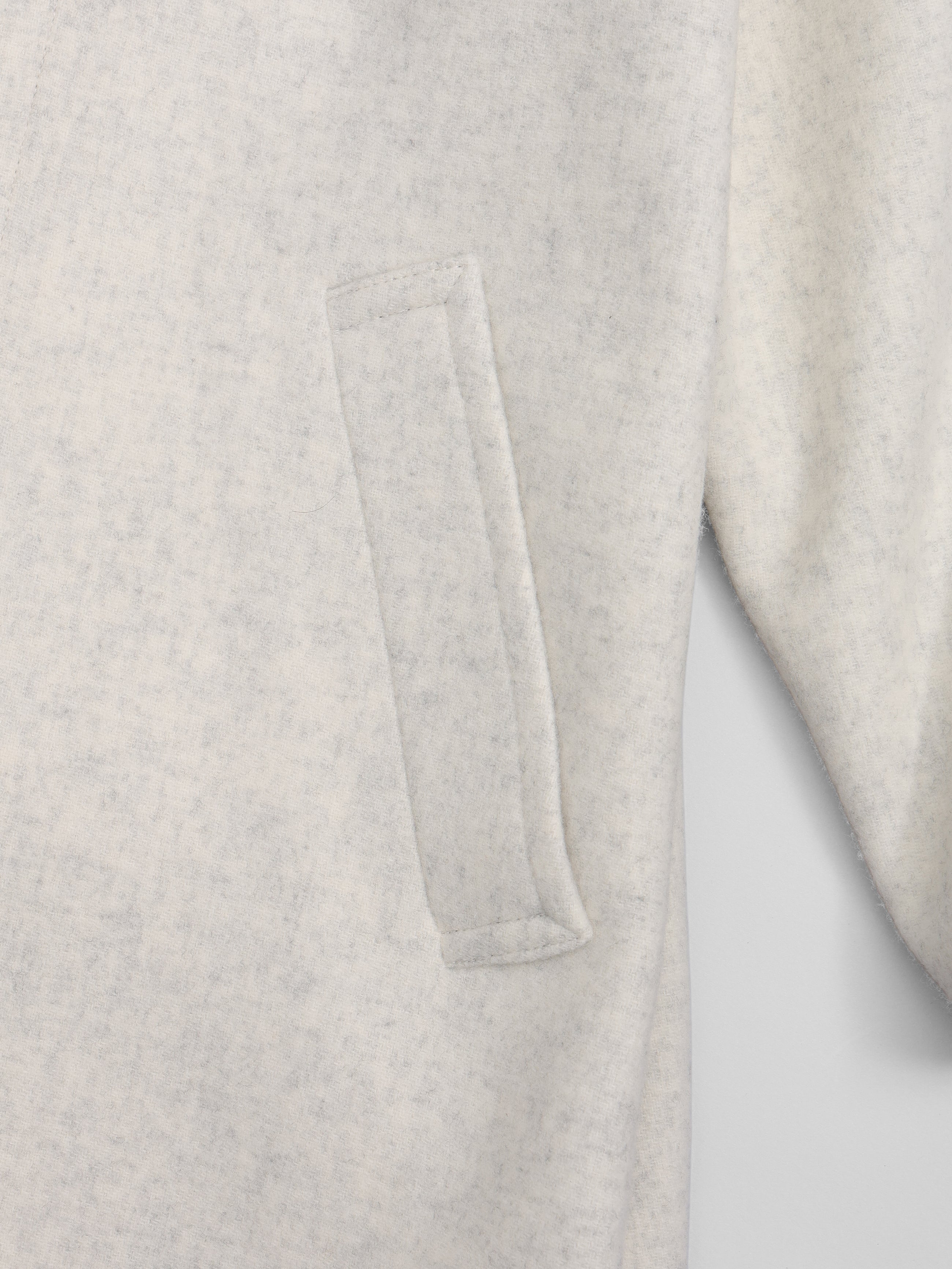 lambs wool melton bal collar coat