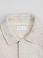lambs wool melton bal collar coat