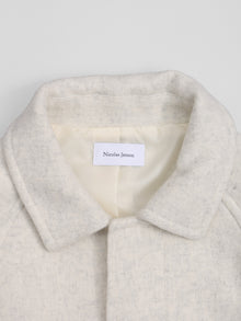 lambs wool melton bal collar coat