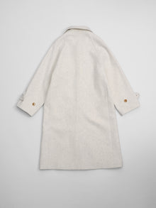 lambs wool melton bal collar coat