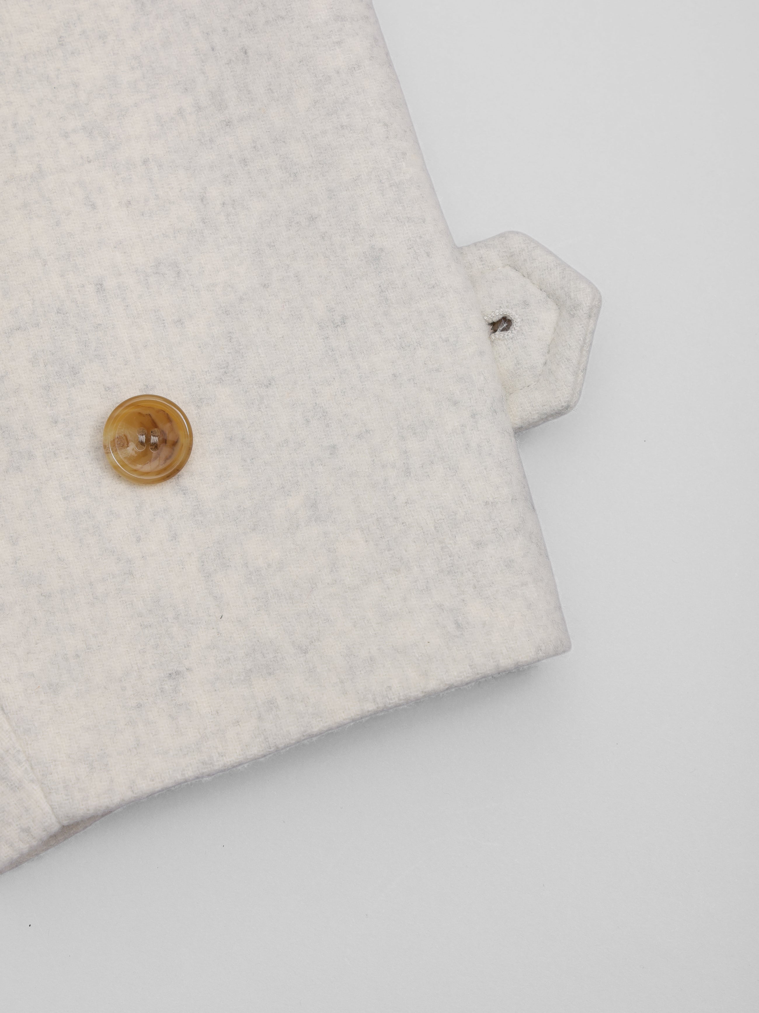 lambs wool melton bal collar coat