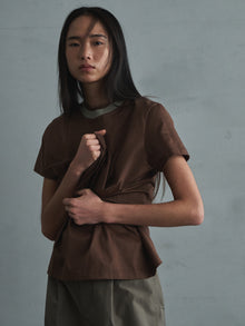 two tone crew neck t-shirt / short