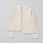 two tone crew neck long sleeve / short