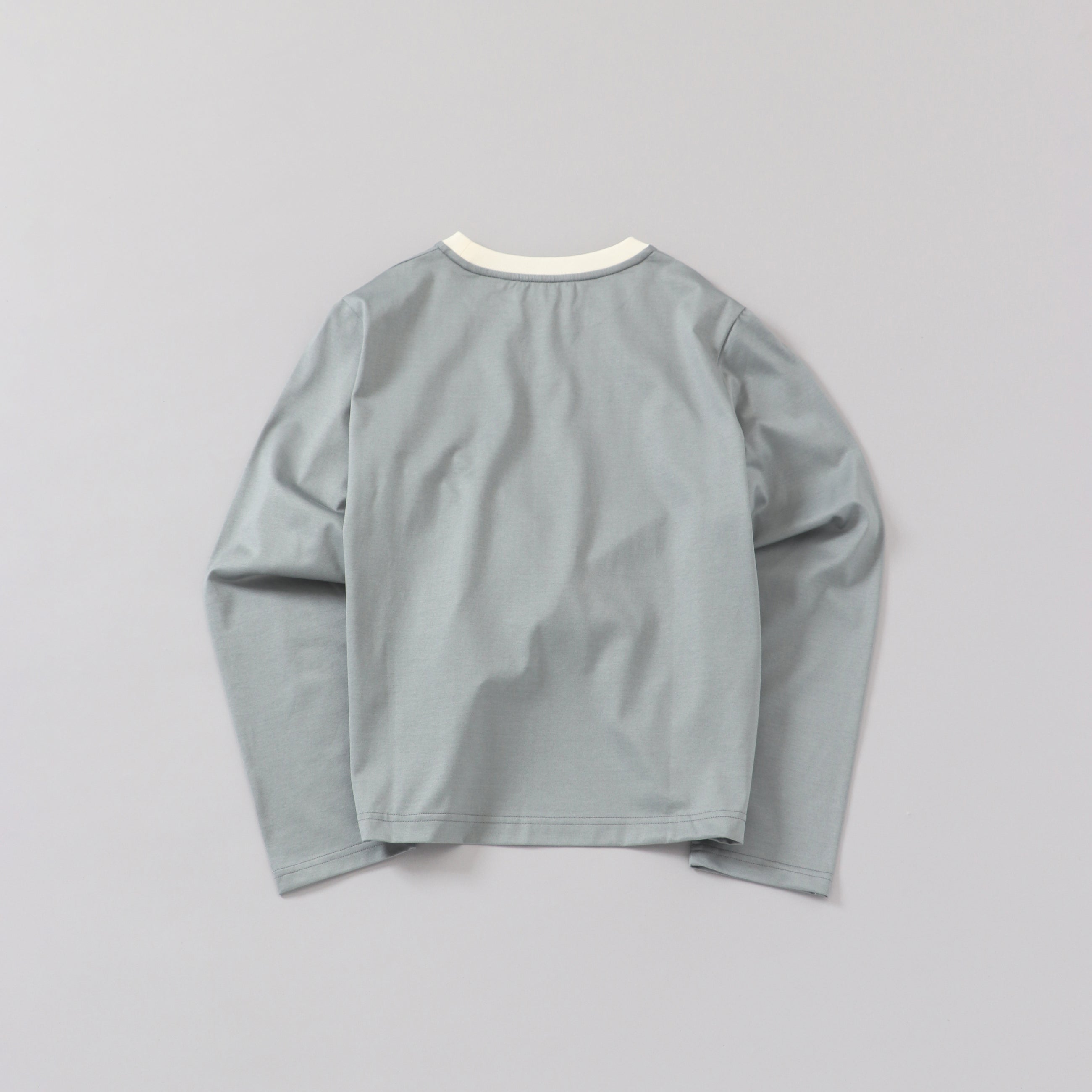 two tone crew neck long sleeve / regular