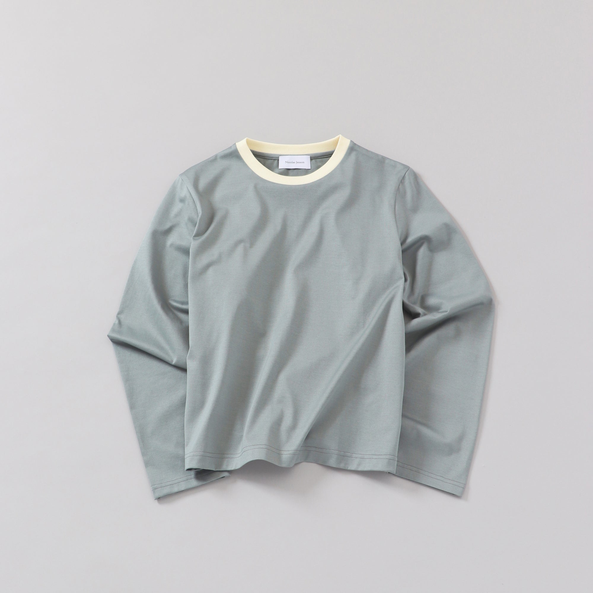 two tone crew neck long sleeve / regular