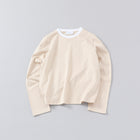 two tone crew neck long sleeve / short
