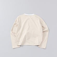 two tone crew neck long sleeve / short