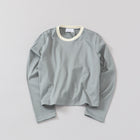 two tone crew neck long sleeve / short