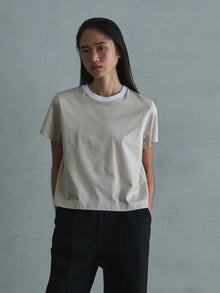 two tone crew neck t-shirt / short