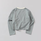 two tone crew neck long sleeve / short