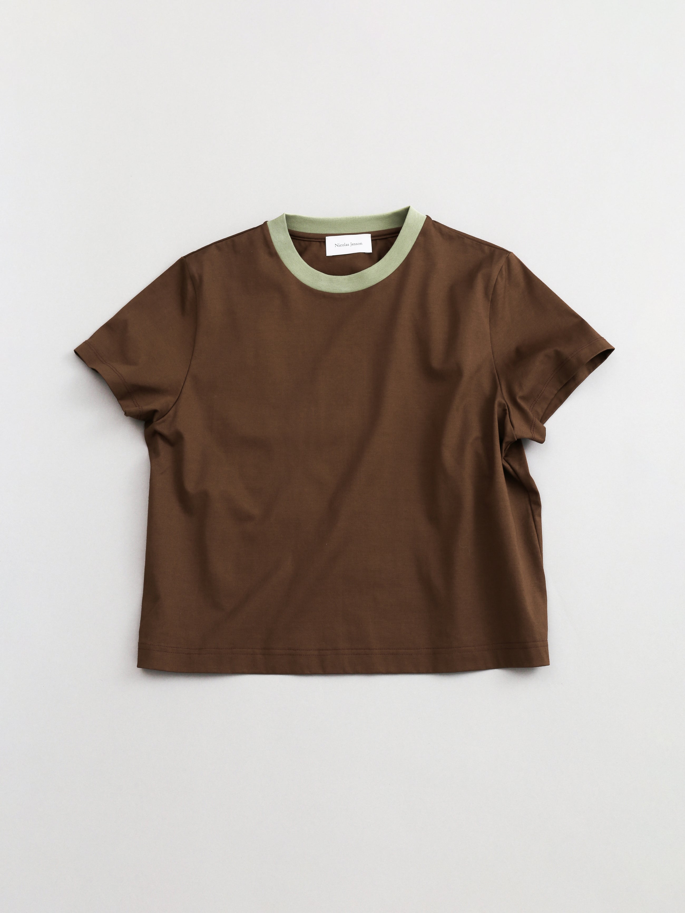 《予約4月中旬お届け》two tone crew neck t-shirt / short