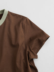 《予約4月中旬お届け》two tone crew neck t-shirt / short