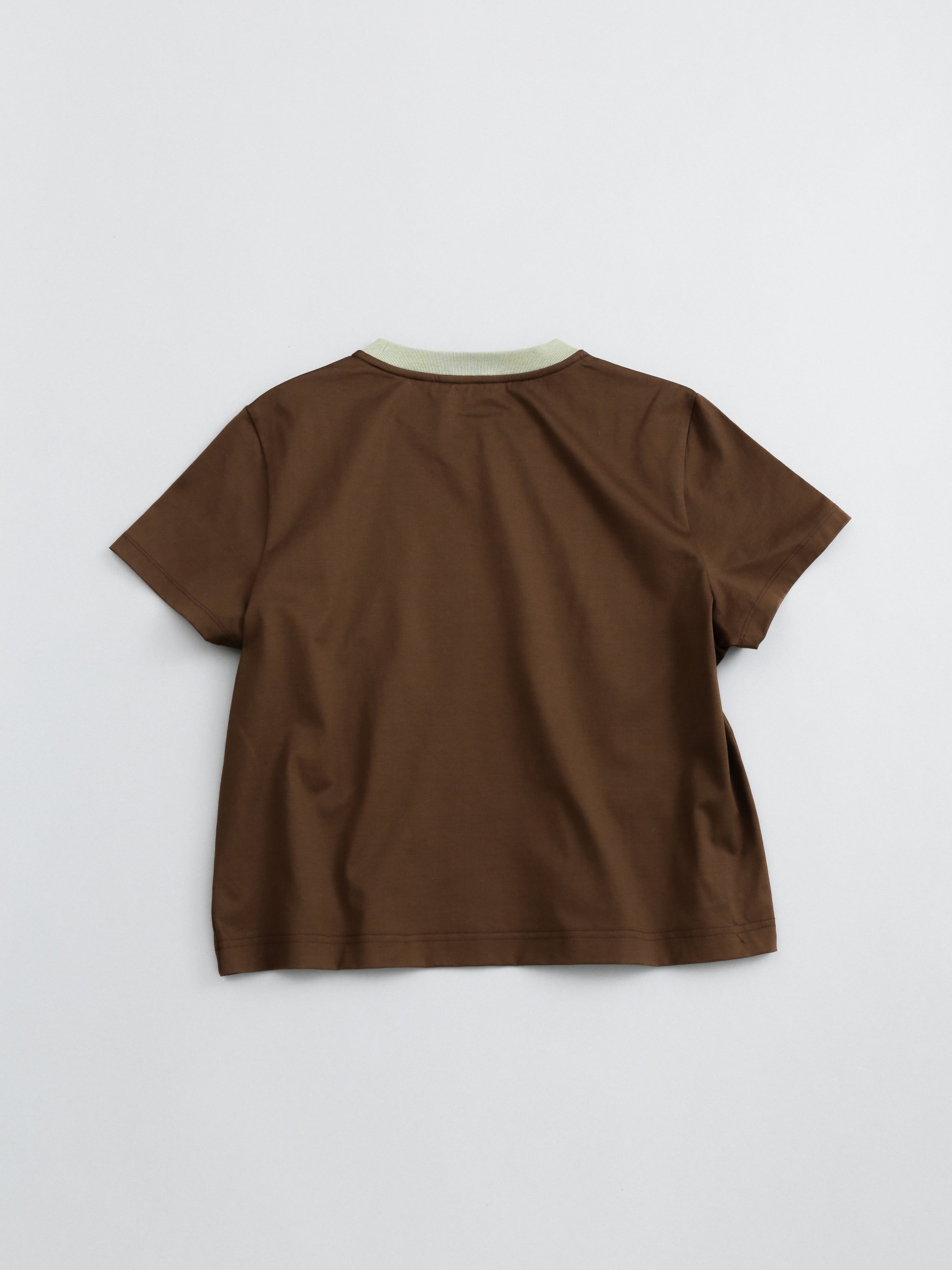 《予約4月中旬お届け》two tone crew neck t-shirt / short