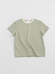《予約4月中旬お届け》two tone crew neck t-shirt / short
