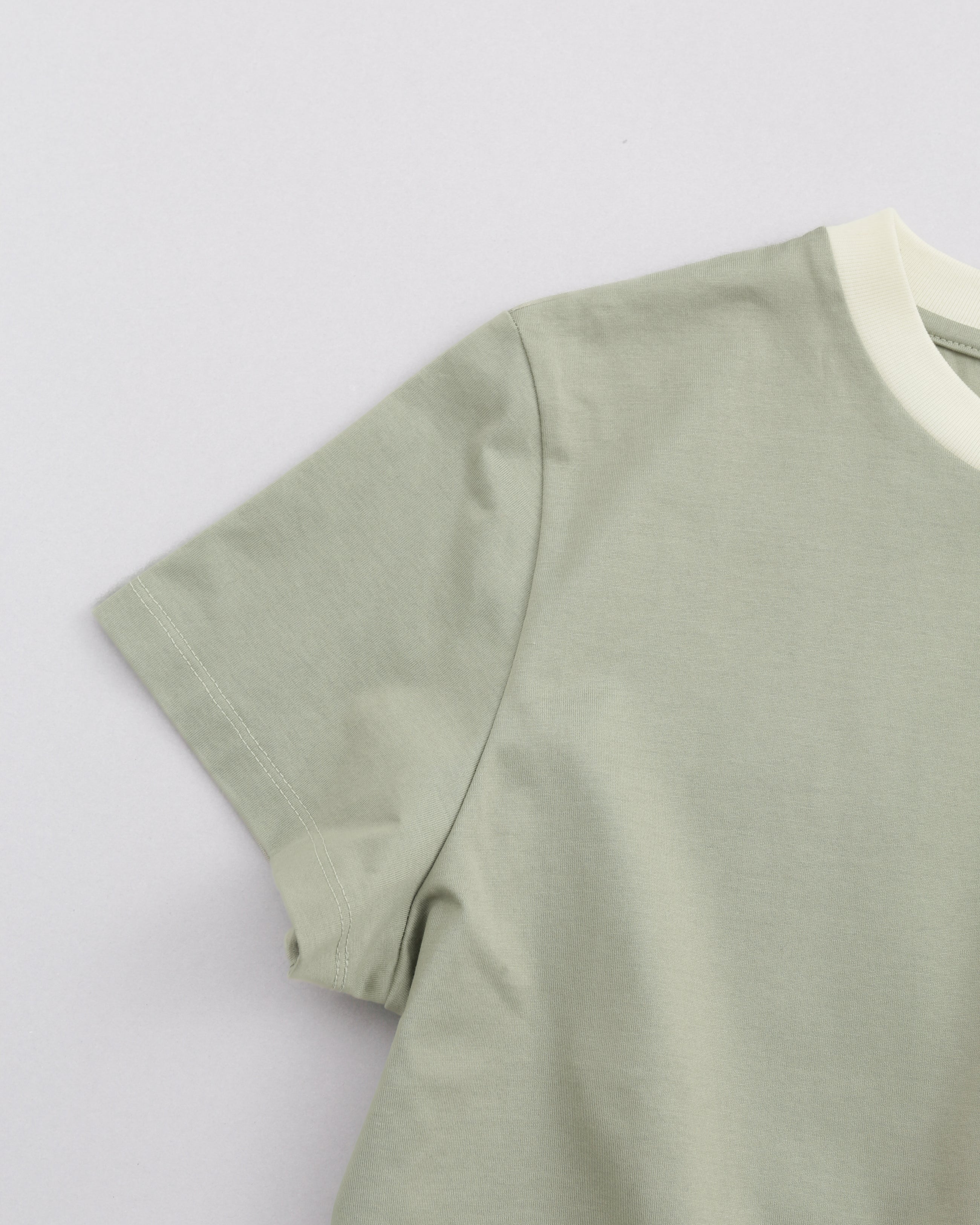 《予約4月中旬お届け》two tone crew neck t-shirt / short