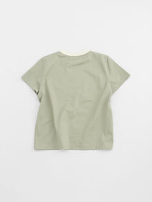 《予約4月中旬お届け》two tone crew neck t-shirt / short