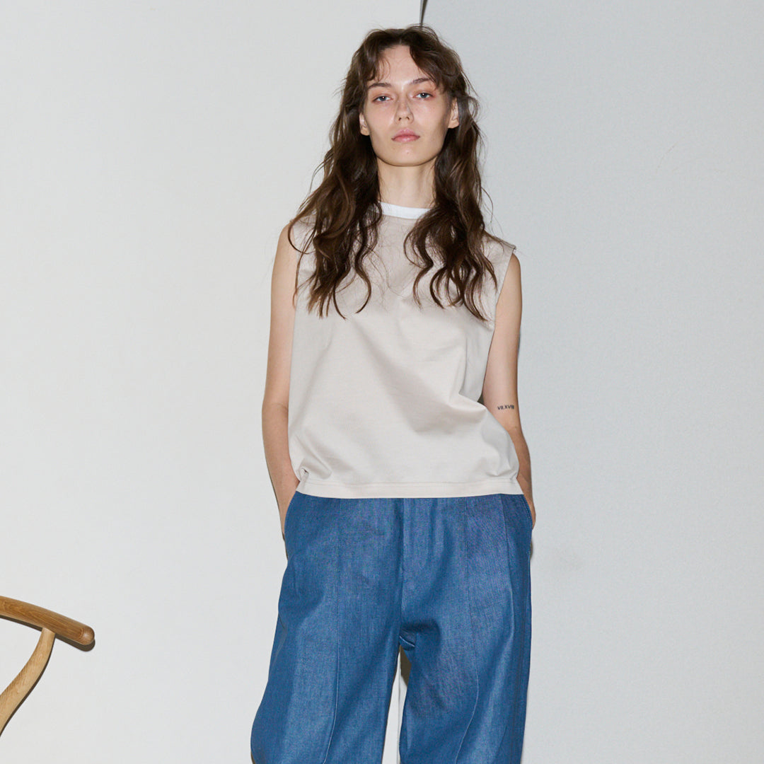 two tone sleeveless / regular