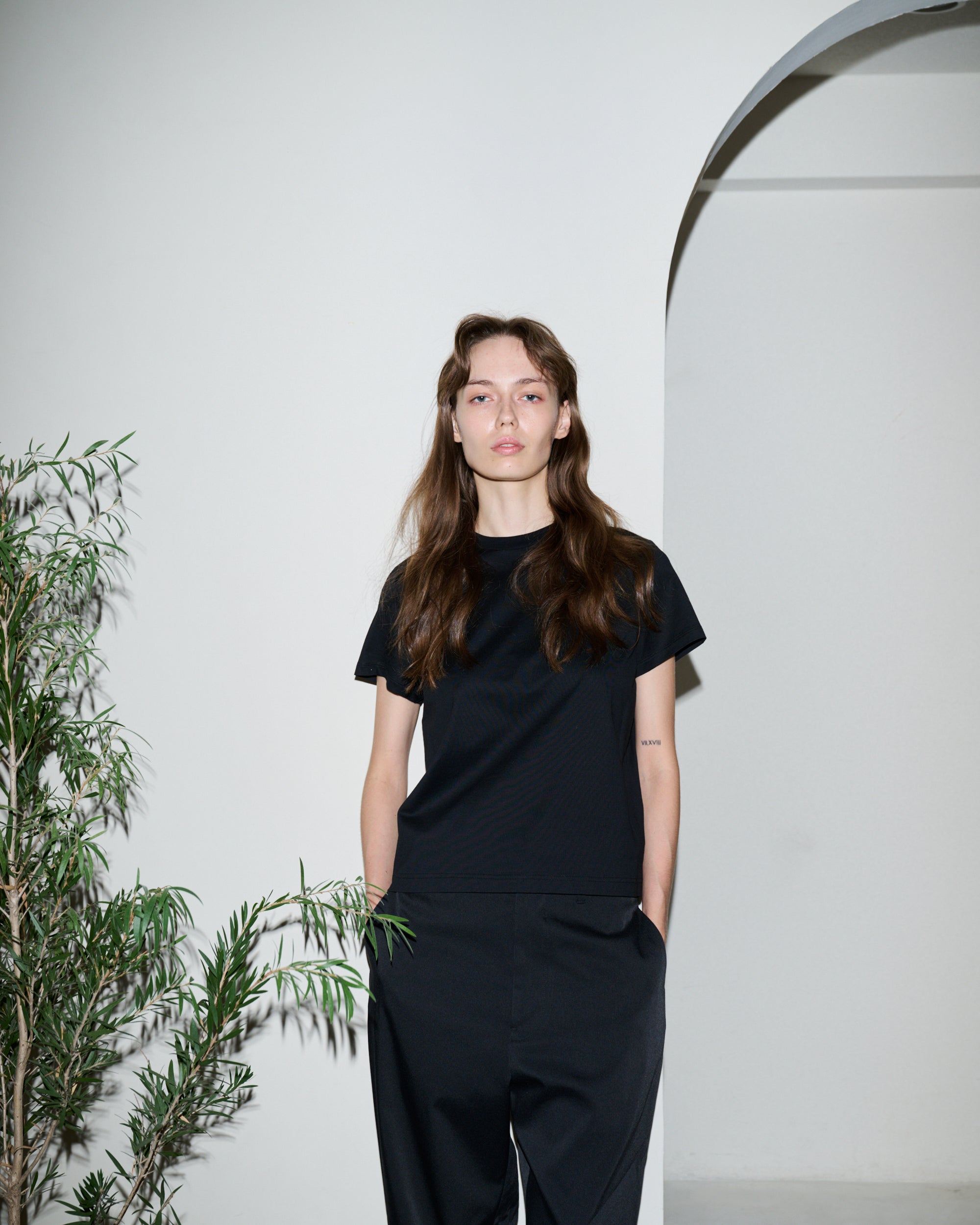 crew neck t-shirt / short