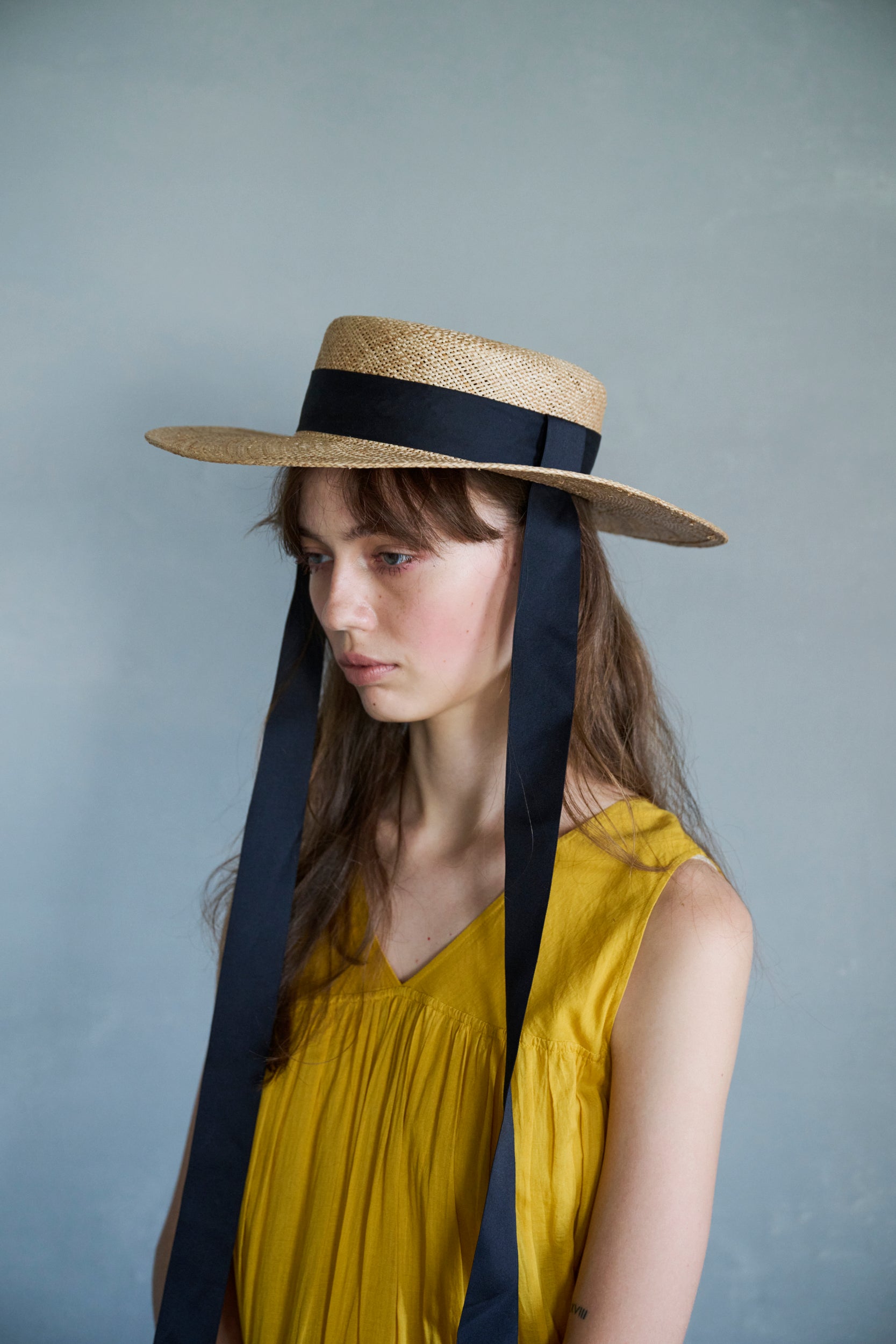【TAH】wide brim canotier