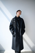 lambs wool melton bal collar coat