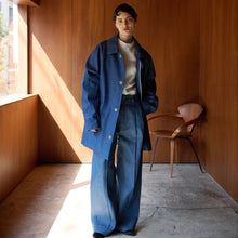 denim raglan car coat