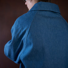 denim raglan car coat
