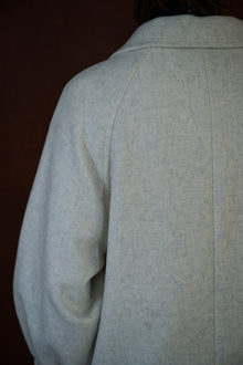 lambs wool melton bal collar coat