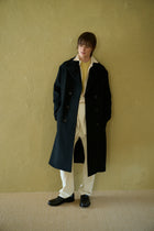 lambs wool melton big collar w coat