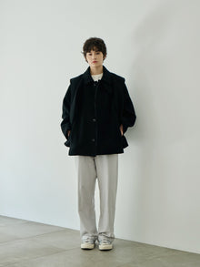 lams wool melton raglan car coat