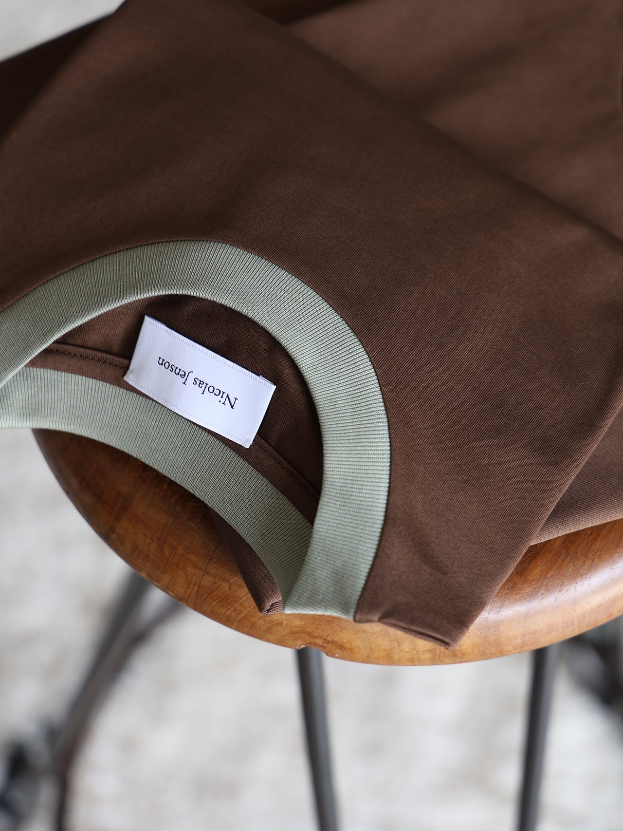 《予約5月上旬お届け》two tone crew neck t-shirt / short