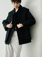 lams wool melton raglan car coat