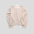 two tone crew neck long sleeve / short