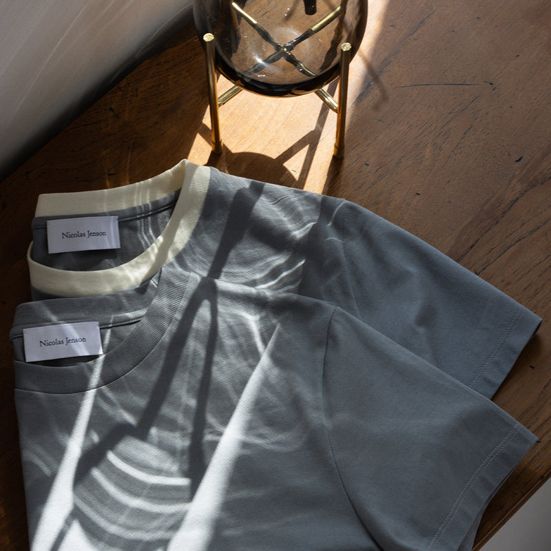 《soldes》two tone crew neck t-shirt / regular