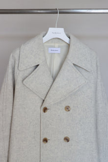 lambs wool melton short raglan coat
