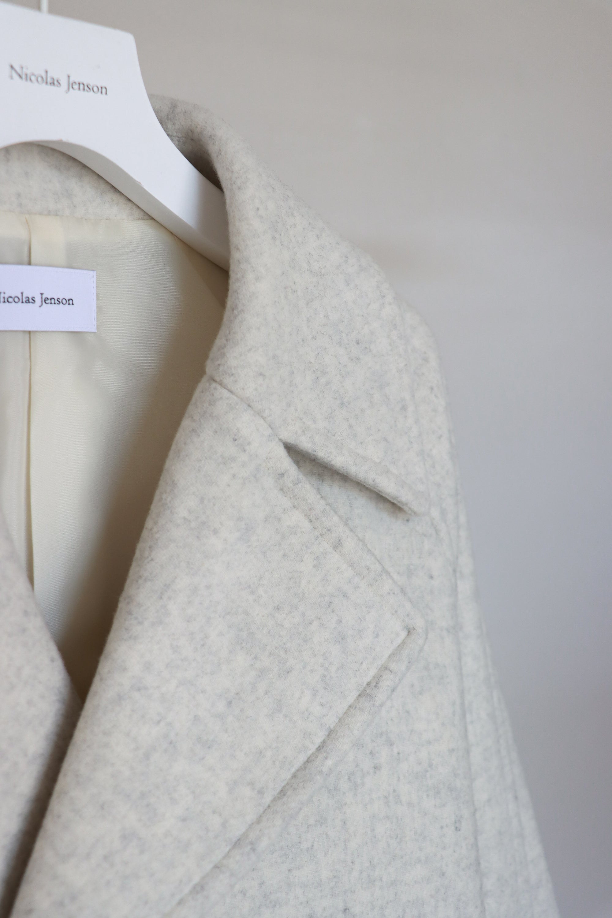 lambs wool melton short raglan coat
