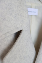 lambs wool melton short raglan coat