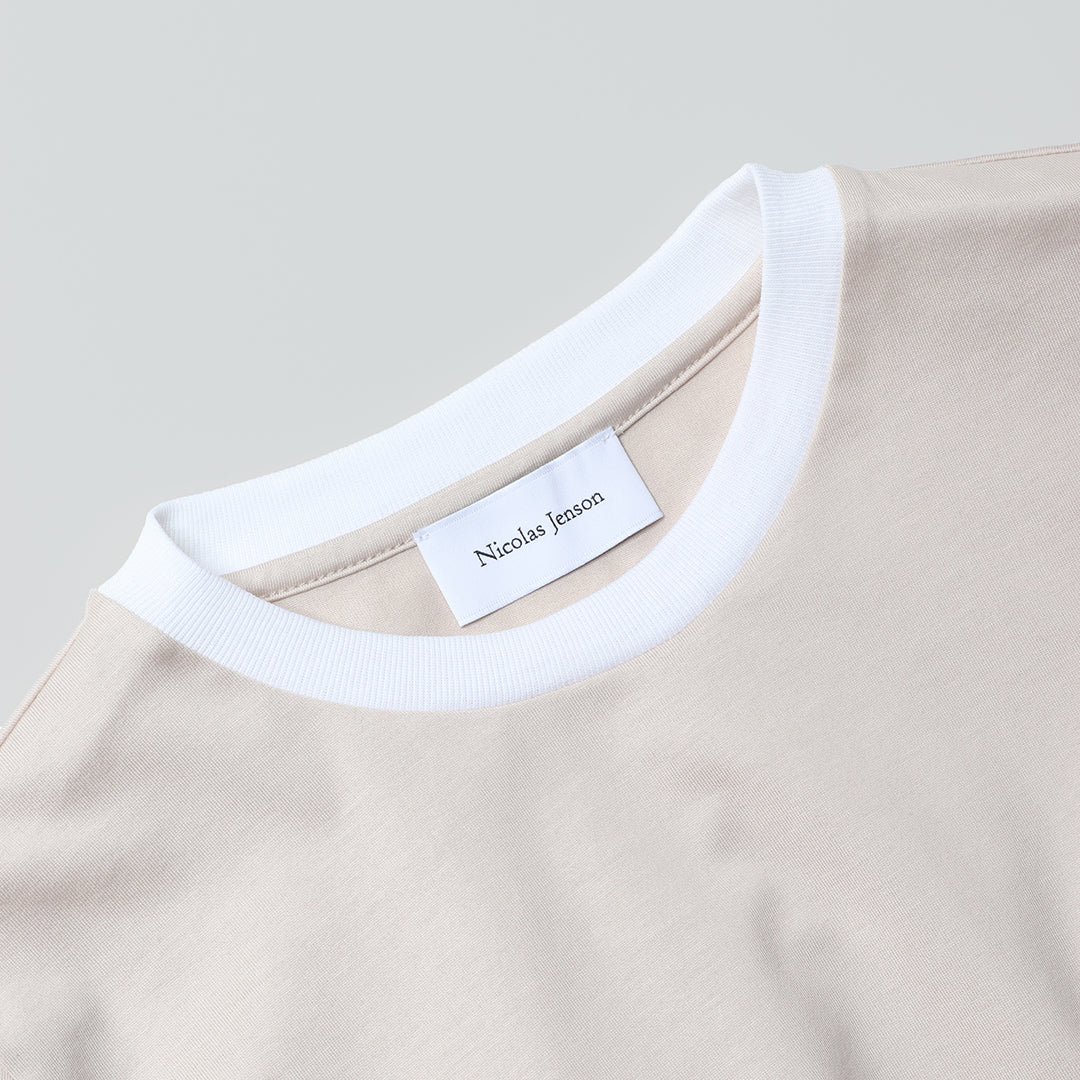 two tone crew neck long sleeve / regular