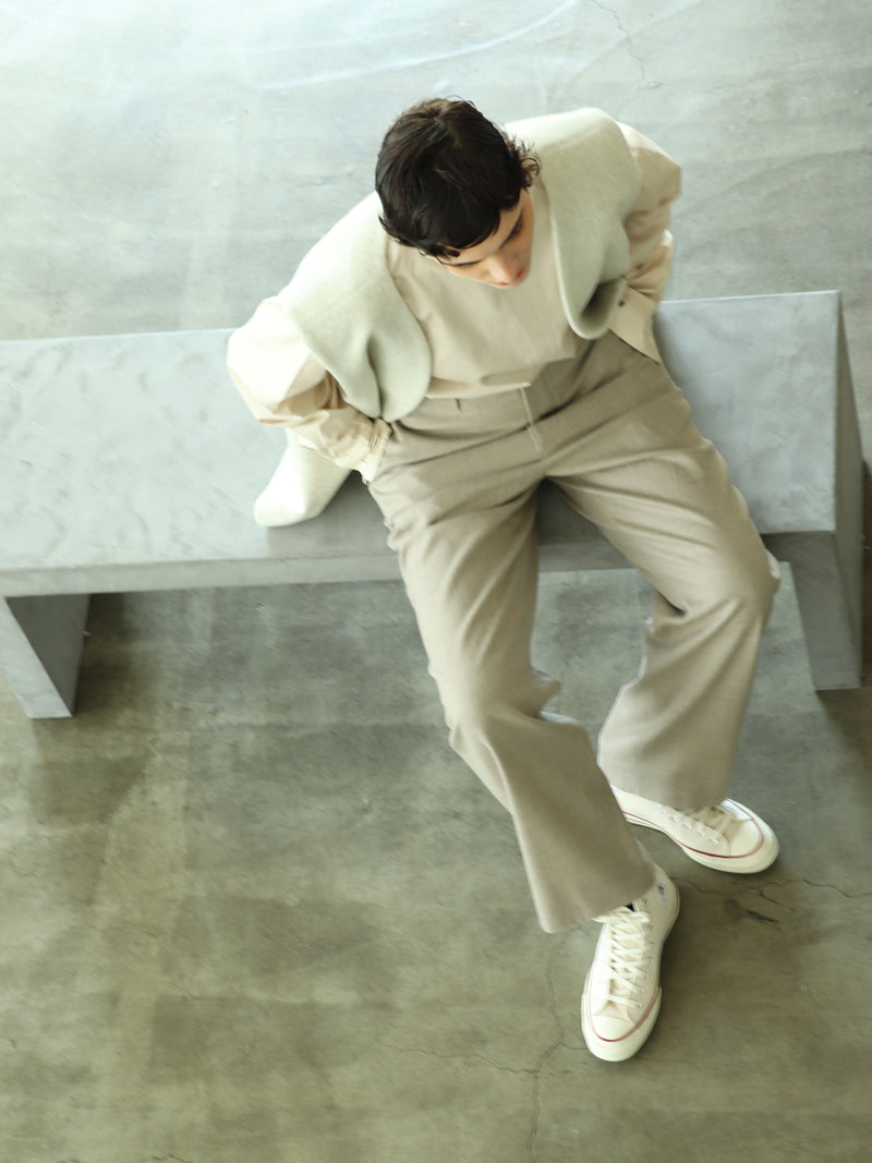[tuning]high waisted wool trouser
