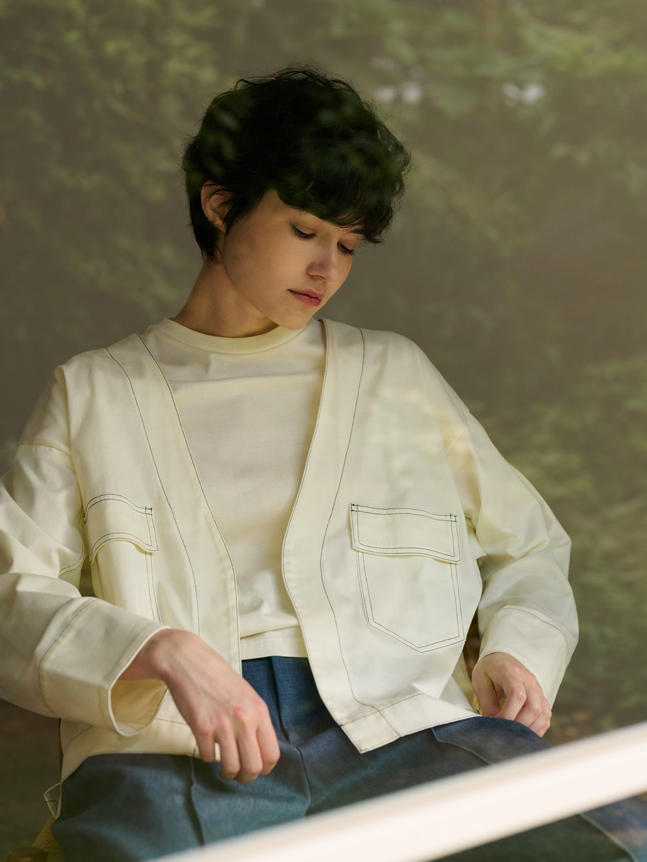 《予約5月上旬お届け》color scheme stitch jacket