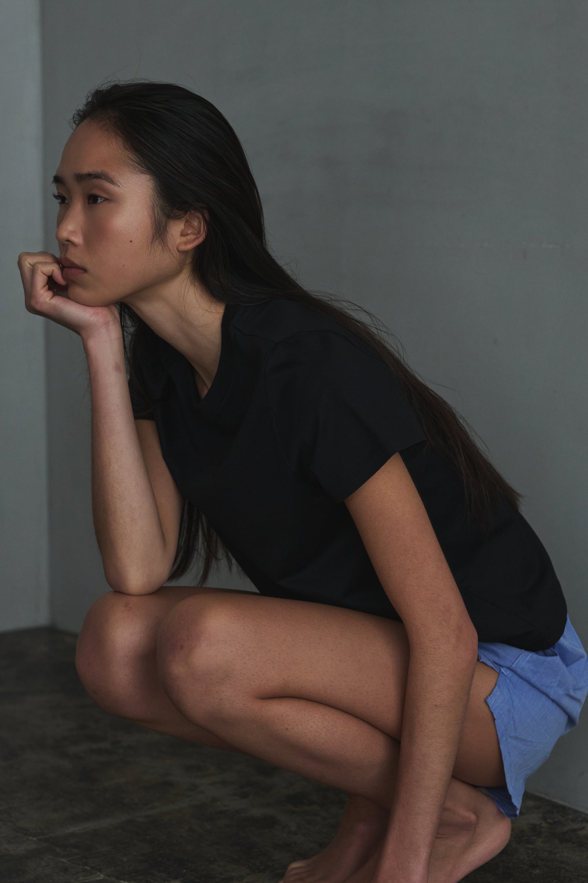 crew neck t-shirt / short